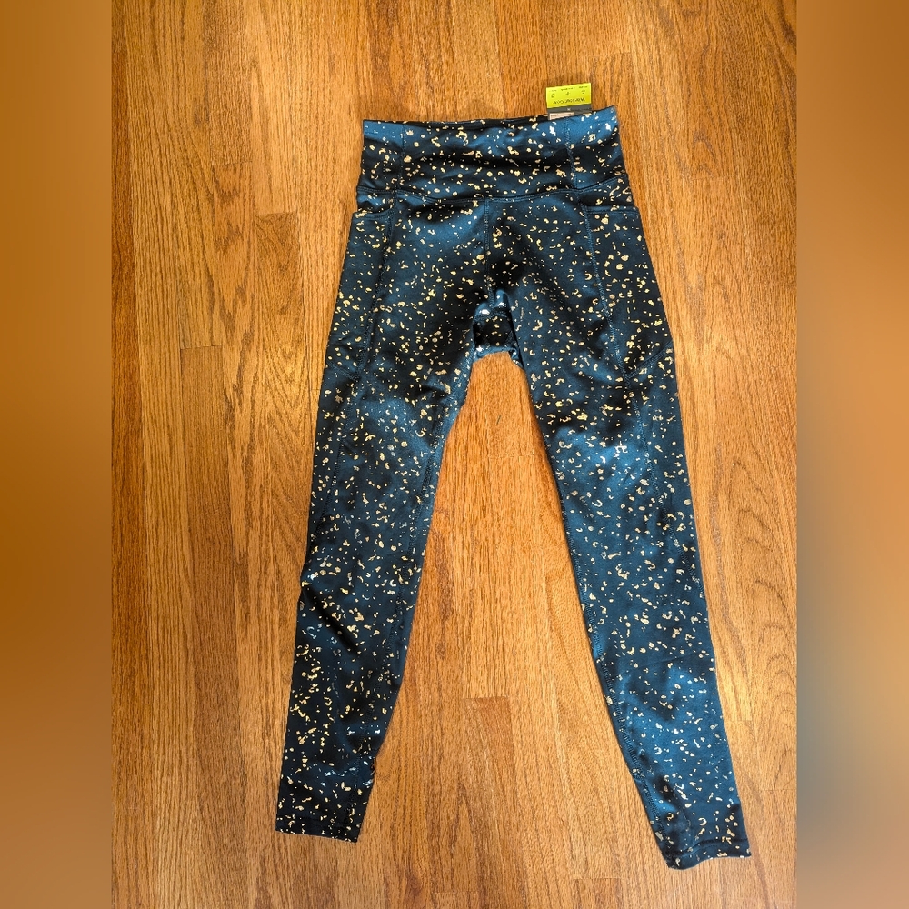 Women's Black and Gold Speckled Jeans
